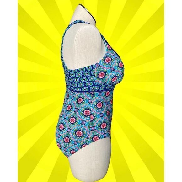 Catalina Turquoise Medallion Print One Piece Swimsuit‎ Size XL (16-18) - Picture 2 of 4